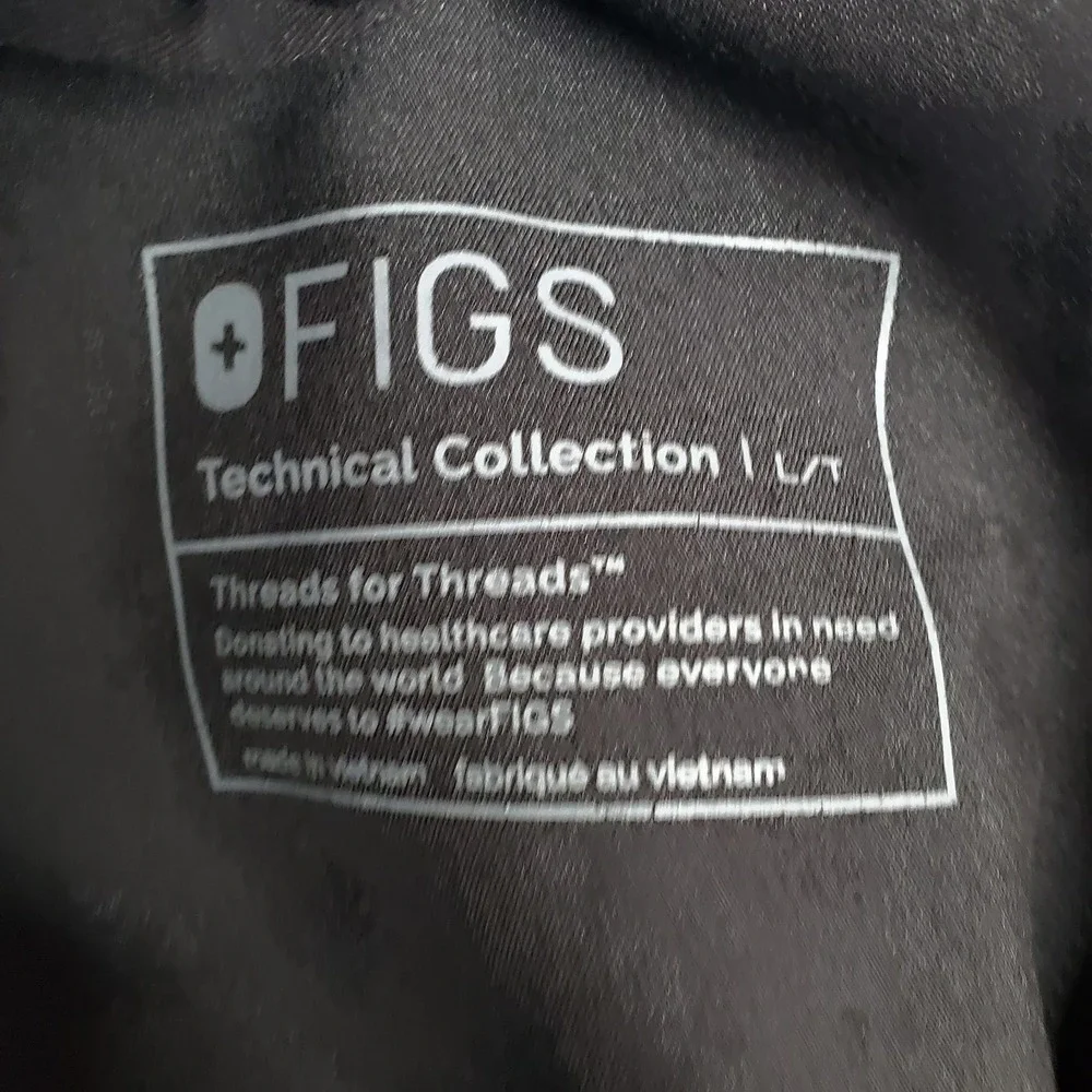 Figs Scrub Pants Mens L/T (Large Tall) Black With Blue Stripe Medical M21SW2014